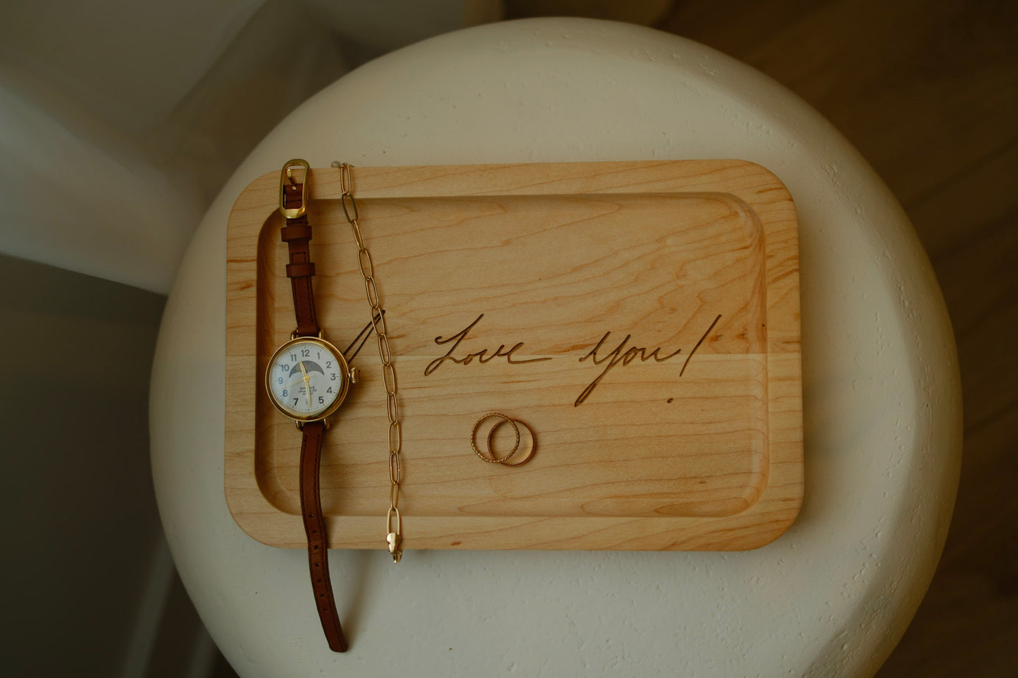 The Keepsake - Custom Handwriting Engraved Jewelry Dish