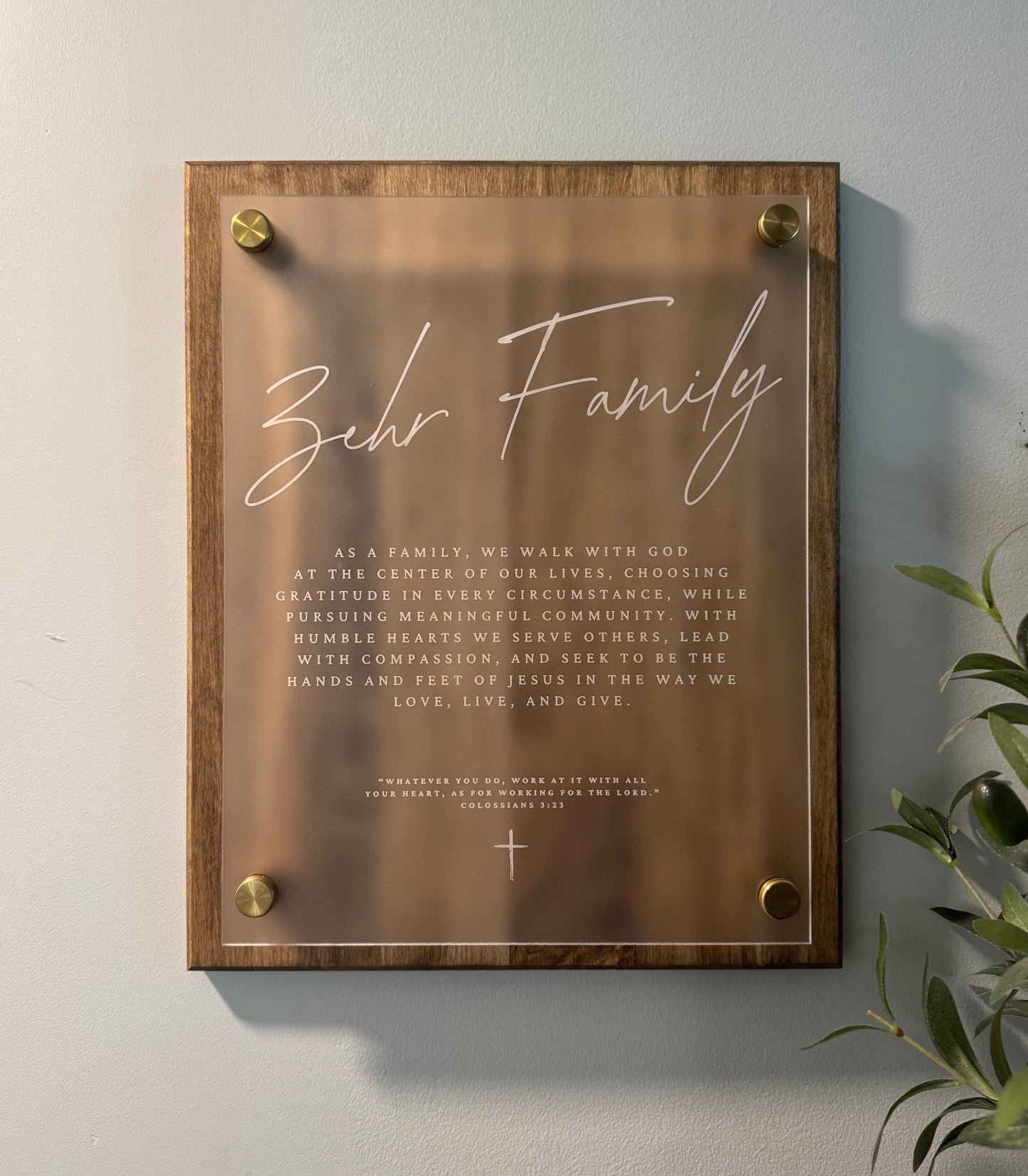 The Legacy — Custom Family Mission Statement