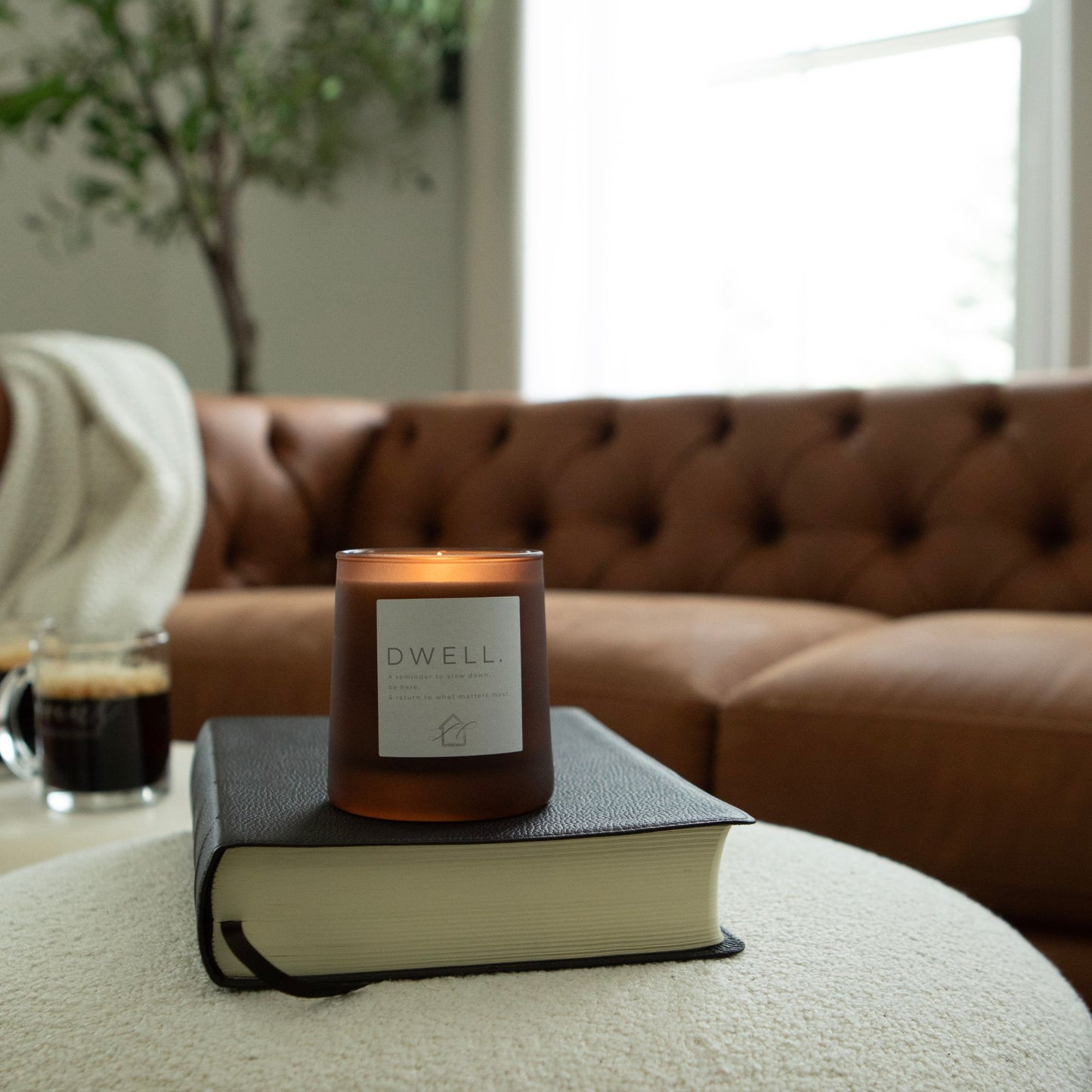Dwell Candle - Luxury Amber Glass Candle