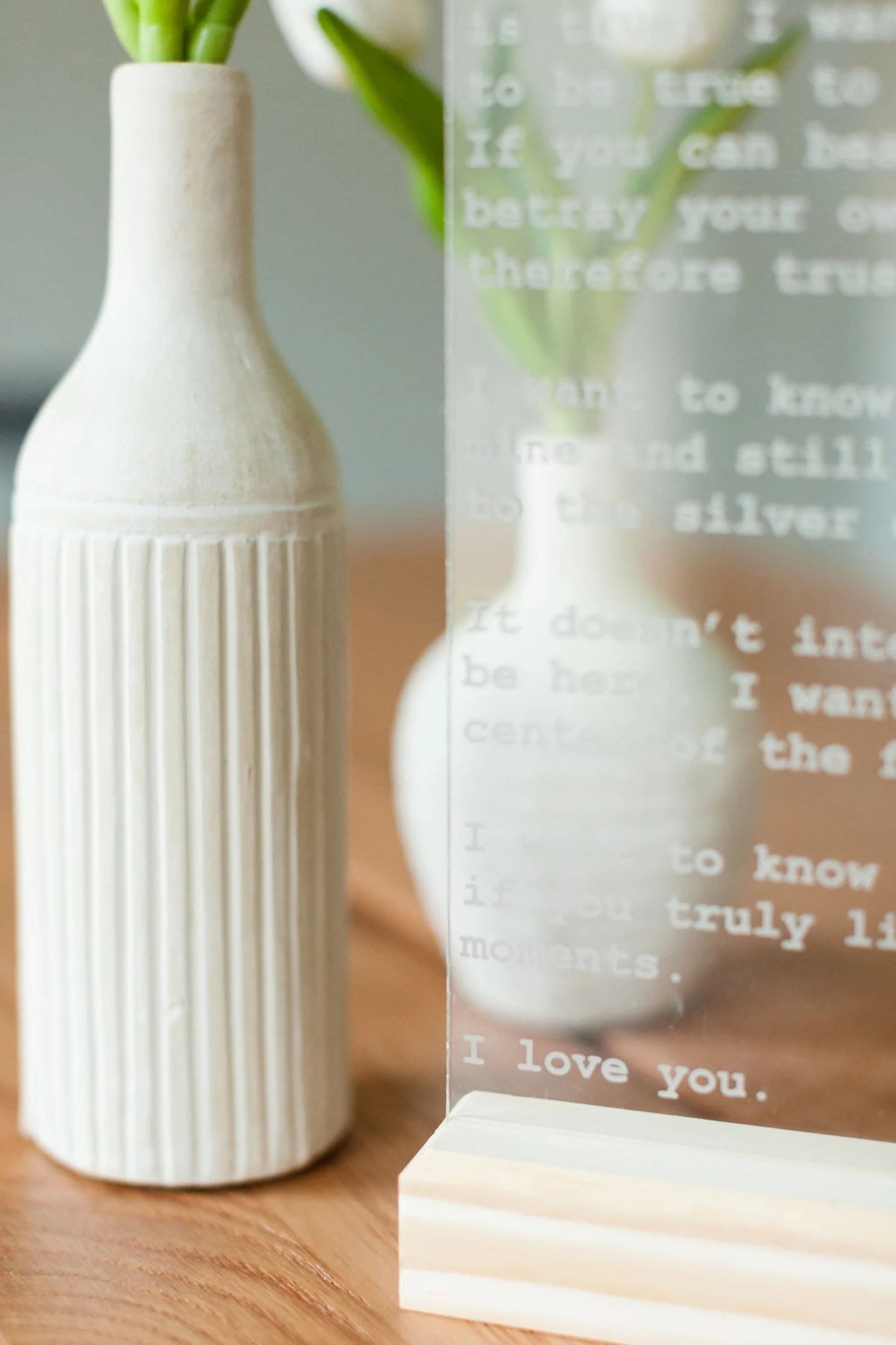 Custom Engraved Wedding Vows on Acrylic. Personalized Vow Keepsake